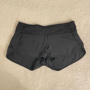 Black Lululemon Speed Ups Size 6, 2.5” Inseam